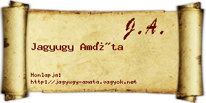 Jagyugy Amáta névjegykártya